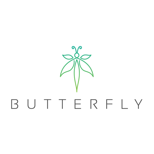 Ganja logo with the title 'butterfly'