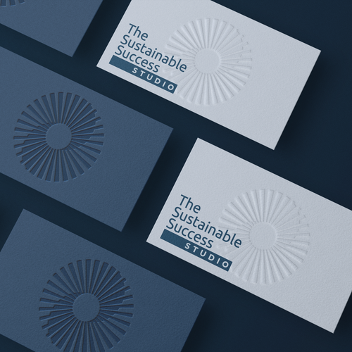 Circle swirl logo with the title 'Premium Branding for "The Sustainable Success Studio" – Holistic & Corporate Identity'