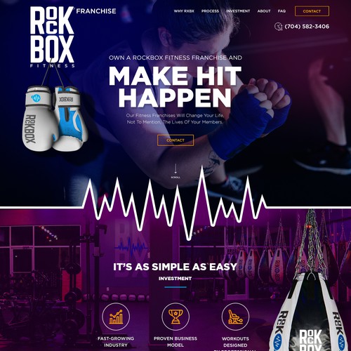 Fitness website with the title 'New design for a Physical Fitness company!'