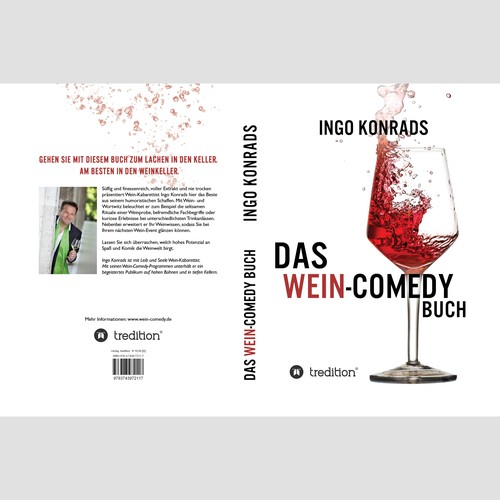 Elegant book cover with the title 'Book Cover for Das Wein-Comedy Buch'