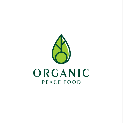 Organic brand with the title 'initial "O" with leaf '