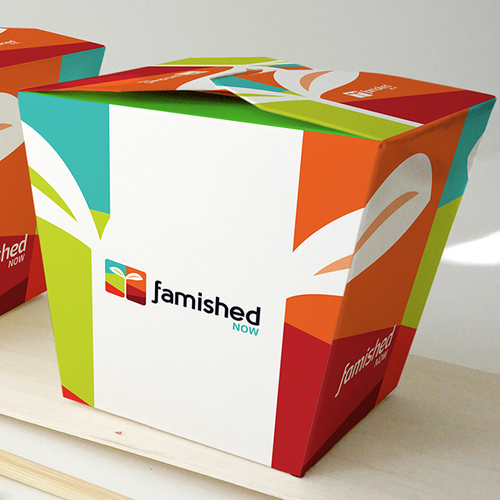 Delivery design with the title 'Logo design for Famished Now!'