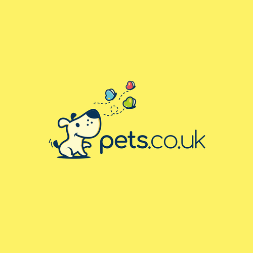 Youthful design with the title 'pets.co.uk'