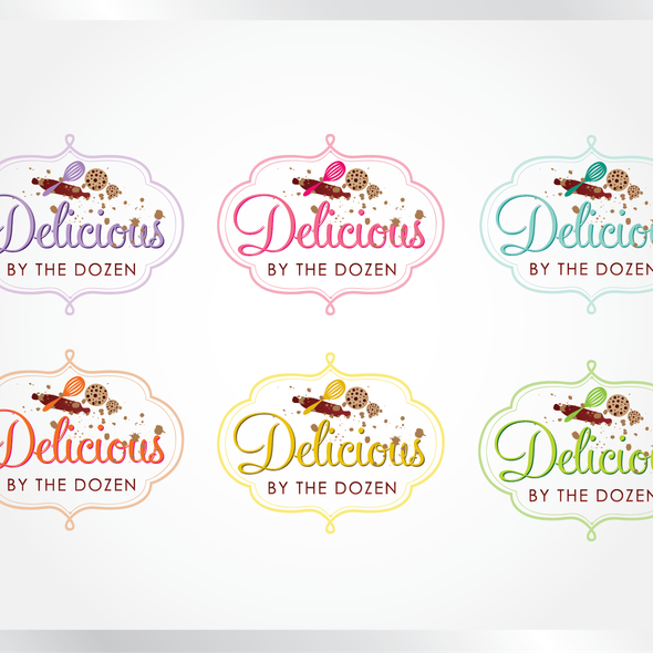 Dough design with the title 'logo for Delicious By The Dozen'