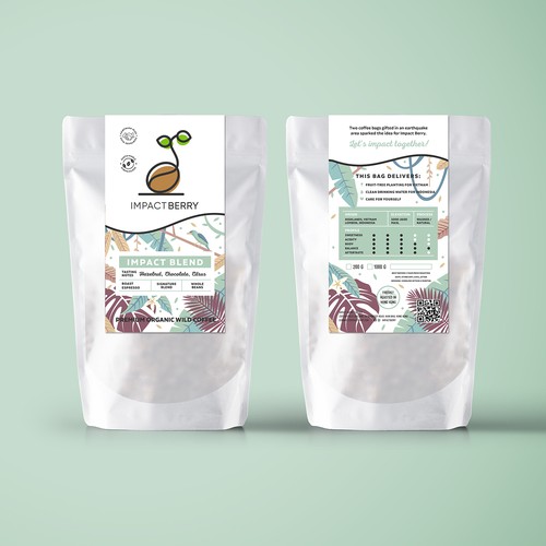 Sustainable design with the title 'NEXT-LEVEL Coffee Label '