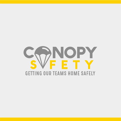 Parachute design with the title 'Logo concept for CANOPY SAFETY'