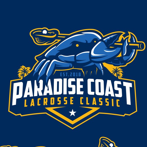 Classic logo with the title 'PARADISE COAST LACROSSE CLASSIC'