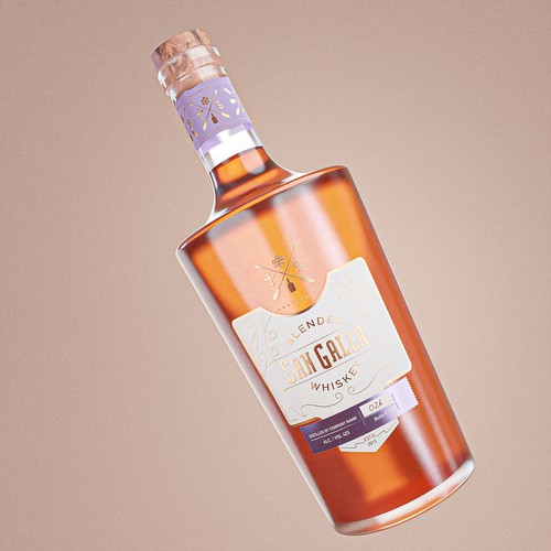 Whiskey packaging with the title 'San Galla Whiskey'