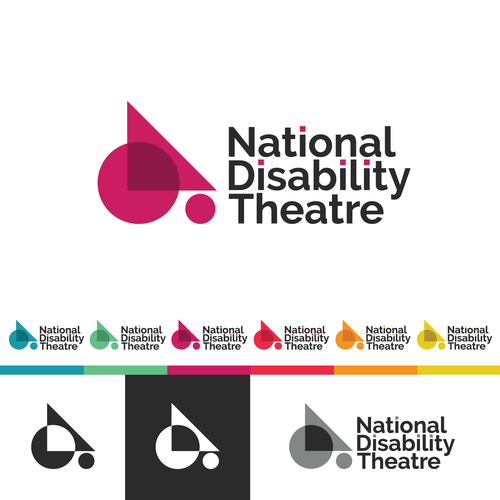 Theater logo with the title 'Bold logo concept for National Disability Theatre.'