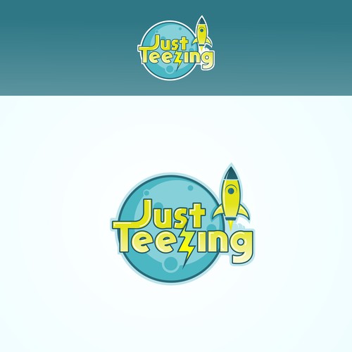 Storm logo with the title 'Planet & Rocket Logo'