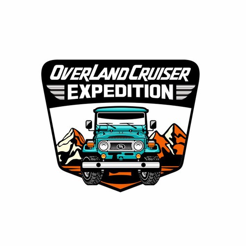 Off-road logo with the title 'land cruiser'