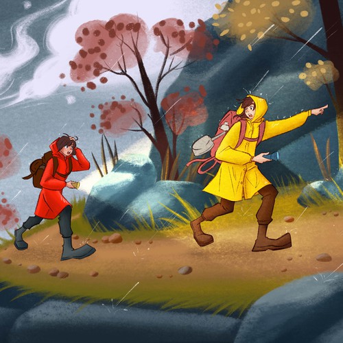 Children's book illustration with the title 'Emergency Preparedness'