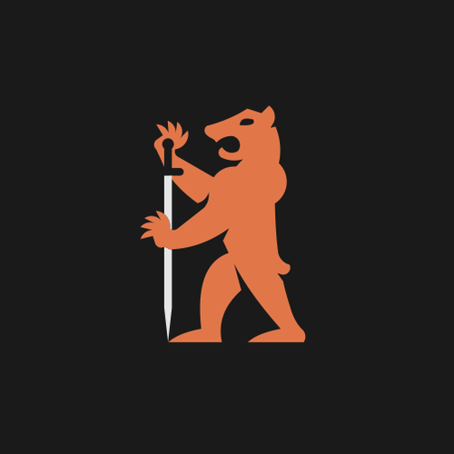 Heraldic design with the title 'Heraldic Bear Logo Concept'