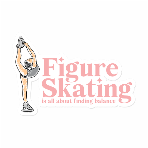 Skating design with the title 'sticker design'
