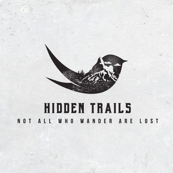 Bird sport logo with the title 'Hidden Trails'