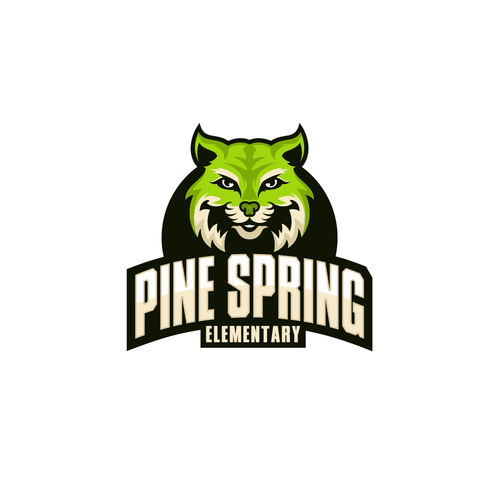 Wildcat logo with the title 'Pine Spring Elementary'