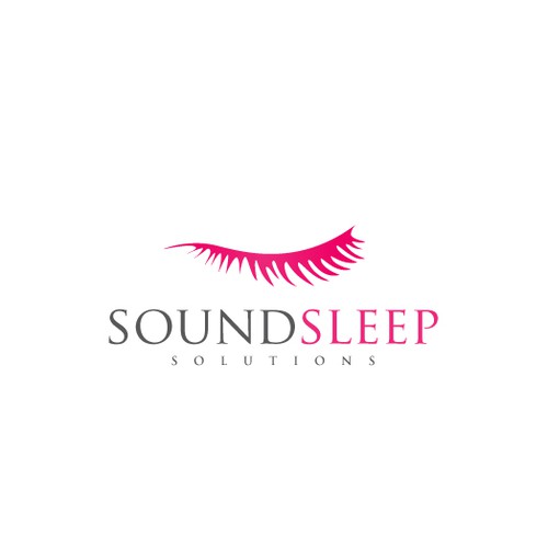 Feather logo with the title 'Logo Design for Sound Sleep Solutions'