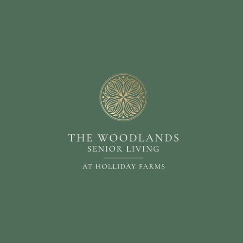 Amazing logo with the title 'The Woodlands'