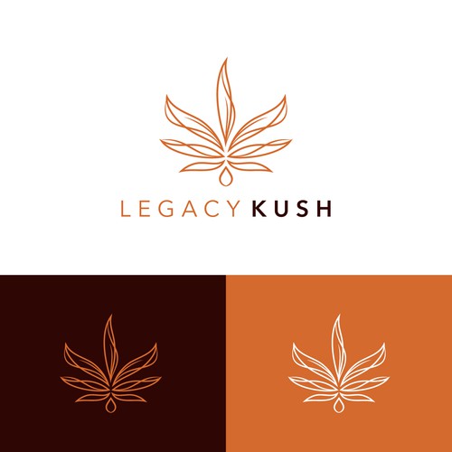 Weed logo with the title 'LEGACYKUSH LOGO'