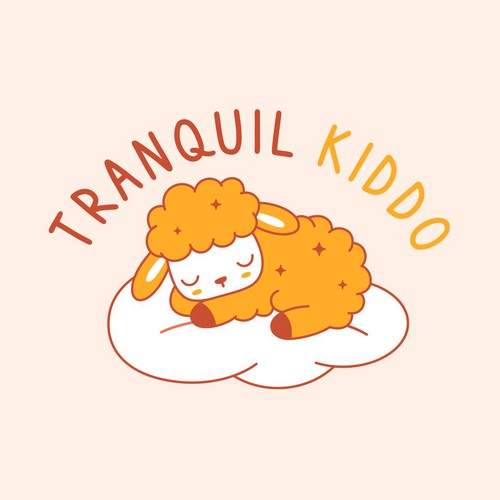 Kid's clothing logo with the title 'Tranquil Kiddo Logo Concept'
