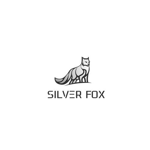 Silver logo with the title 'Logo concept for "SilverFox"'