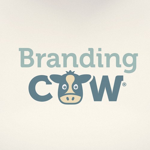 Adorable logo with the title 'Branding Cow'