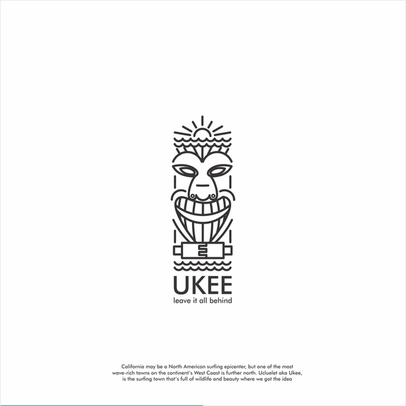 Sun and line logo with the title 'Logo for lockable dry bag'