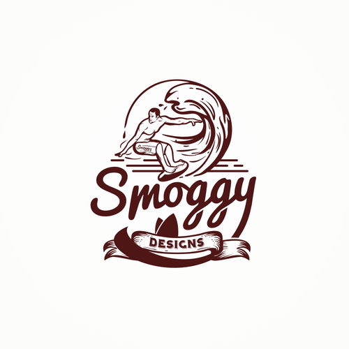 Surf design with the title 'Smoogy Design logo'