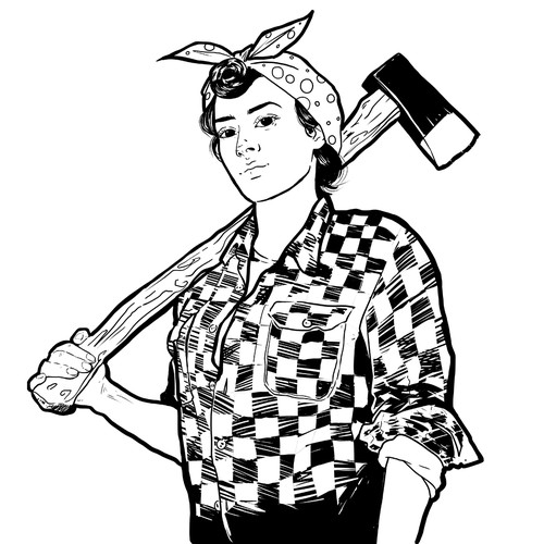 Independent design with the title 'Lumberjack Illustration for a weed company'