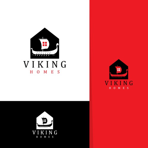Viking brand with the title 'viking homes logo design'