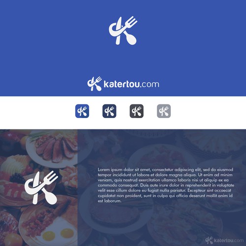 Eating logo with the title 'Fun Logo Concept for katertou.com'