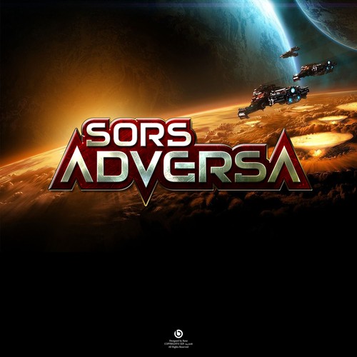 Video game logo with the title 'Sors Adversa'