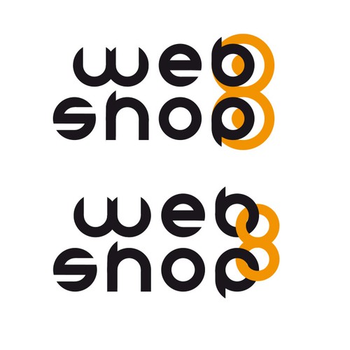 Number 8 logo with the title 'Software logo e-commerce'