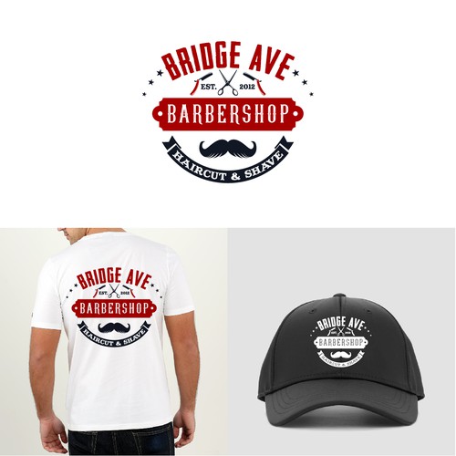 Shaving design with the title 'Bridge Ave Barbershop'