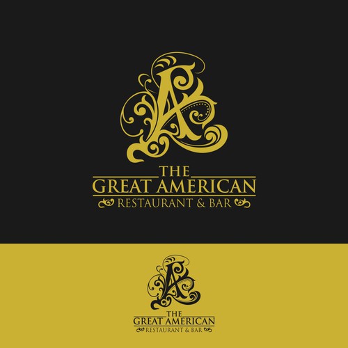 Bar and restaurant logo with the title 'Logo for American bar and restaurant'