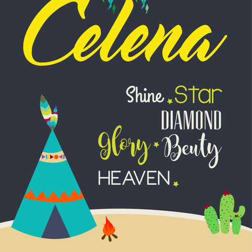 Theme design with the title ' Modern childrens name meaning plaques'