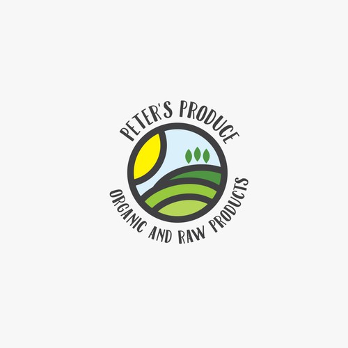 Vegetable logo with the title 'logo for organic and raw products'