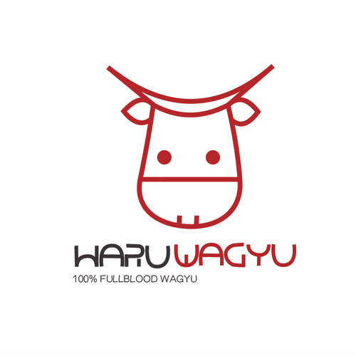Kawaii logo with the title 'Haru Wagyu'
