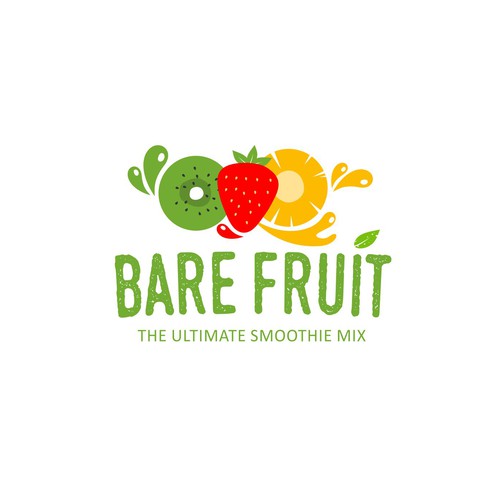 Smoothie logo with the title 'Bare Fruit smoothie mix'