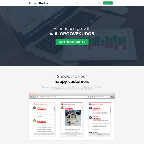Software website with the title 'Website for Saas project'