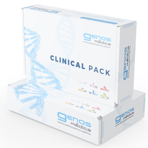 White background design with the title 'Genos medica'