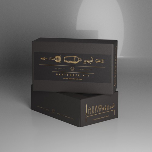 Wine packaging with the title 'Minimal and luxury package design'