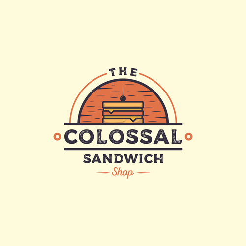 Log logo with the title 'The Colossal Sandwich shop'