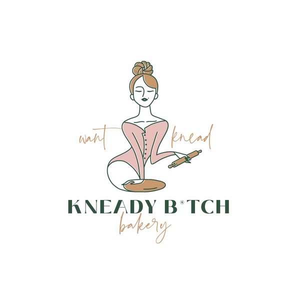 Cheeky design with the title 'Kneady b*tch'