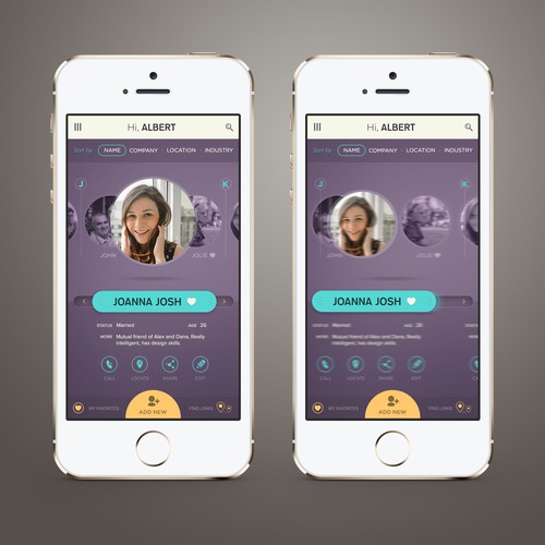 Scroll design with the title 'contact card'