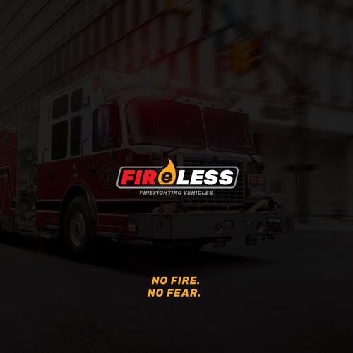 Fire brand with the title 'Fireless - Brand Name, Logo & Slogan'