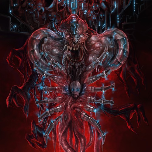 Horror artwork with the title 'sci fi horror cover art'