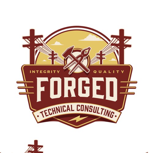 Emblem brand with the title 'Forged Technical Consulting'