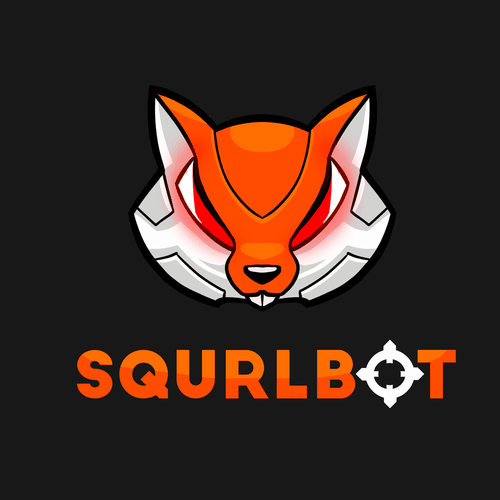 Video game logo with the title 'Squrlbot'