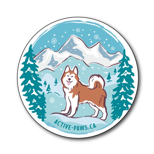 Nature artwork with the title 'Malamute sticker'